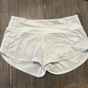 White speed up short low rise 2.5 inch inseam